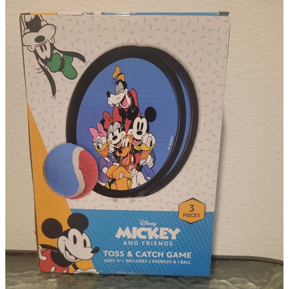 Disney Mickey‎ and Friends Toss and Catch Game Paddles Ball Kids Fun